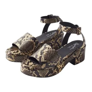 NEW Seychelles Calming Influence Python Snake Platform Sandals NWOB Size 9