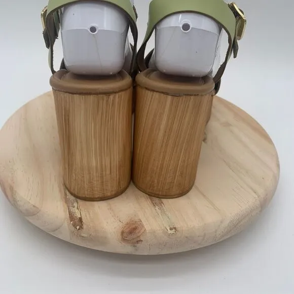 NEW Seychelles Manilla Platform Heel Light Green Lime Sandals 8.5
