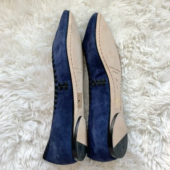 NEW Sigerson Morrison Suede Stitched Ballet Flats NWOB