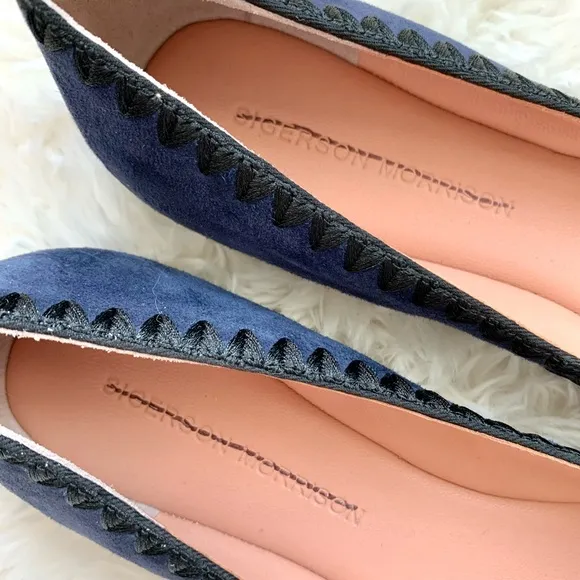 NEW Sigerson Morrison Suede Stitched Ballet Flats NWOB