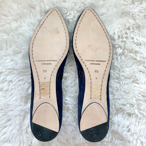 NEW Sigerson Morrison Suede Stitched Ballet Flats NWOB