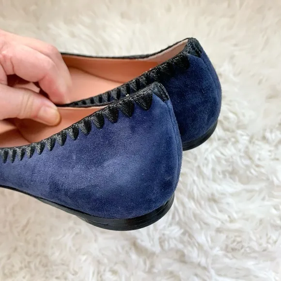 NEW Sigerson Morrison Suede Stitched Ballet Flats NWOB