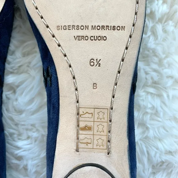 NEW Sigerson Morrison Suede Stitched Ballet Flats NWOB