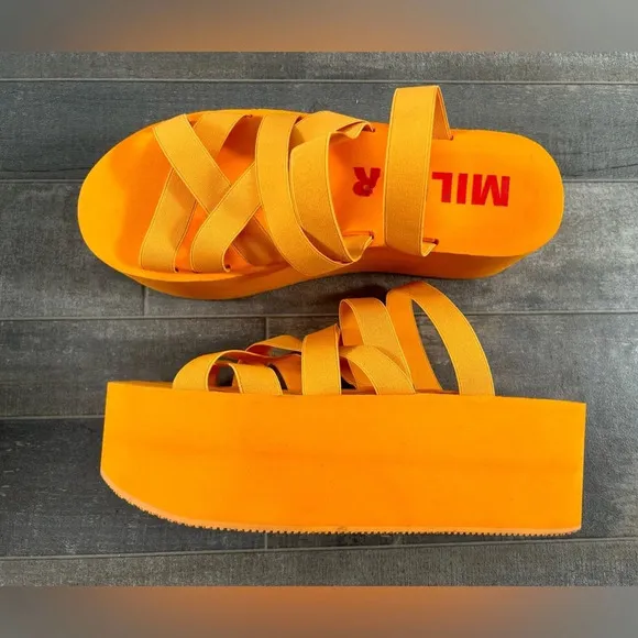 NEW Simon Miller Orange Platform Sandals