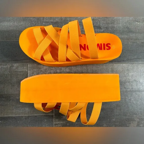 NEW Simon Miller Orange Platform Sandals