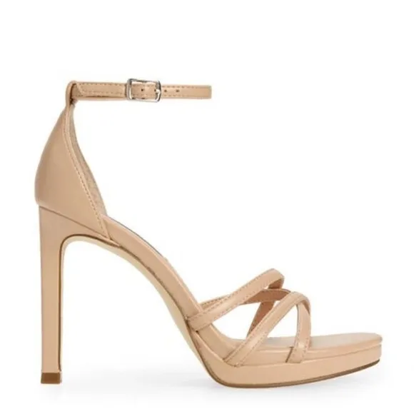 NEW! Steve Madden Natural Kammi Strappy Platform Sandal - Size 10