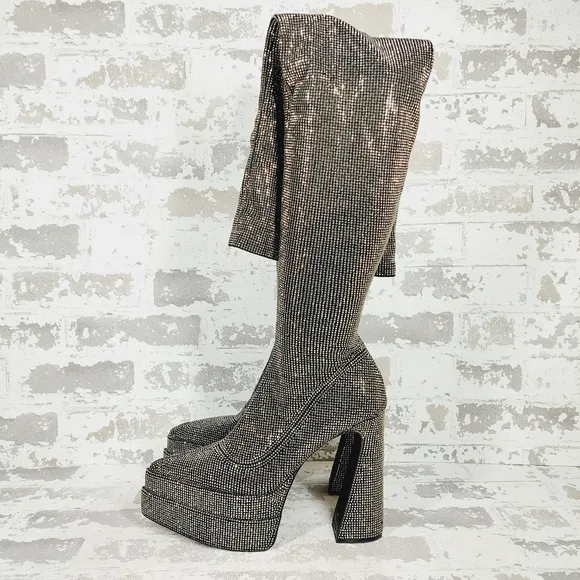 NEW Steve Madden Sultry Studded Platform Over the Knee Boots F611