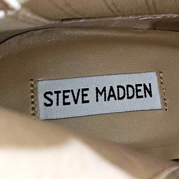 New Steve Madden Tan Faux Suede Platform Ankle Boots NIB