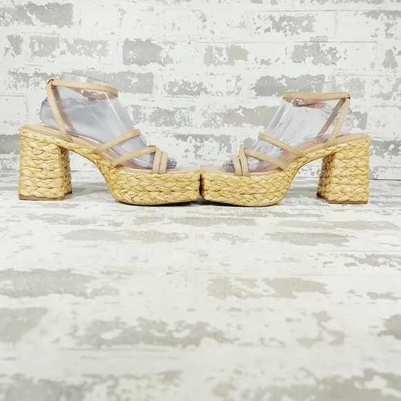New STEVE MADDEN Women's Belise Strappy Espadrille Platform Sandals D675