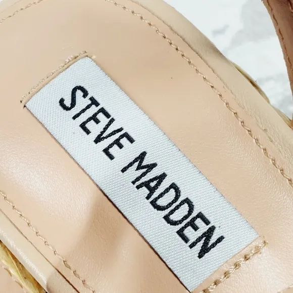 New STEVE MADDEN Women's Belise Strappy Espadrille Platform Sandals D675