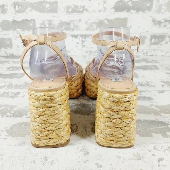 New STEVE MADDEN Women's Belise Strappy Espadrille Platform Sandals D675