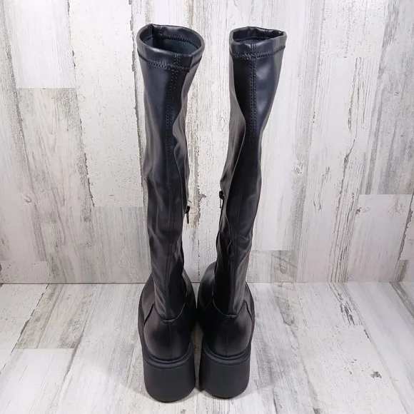 NEW Steve Madden Women's Kiam Black Platform High Boots #1430
