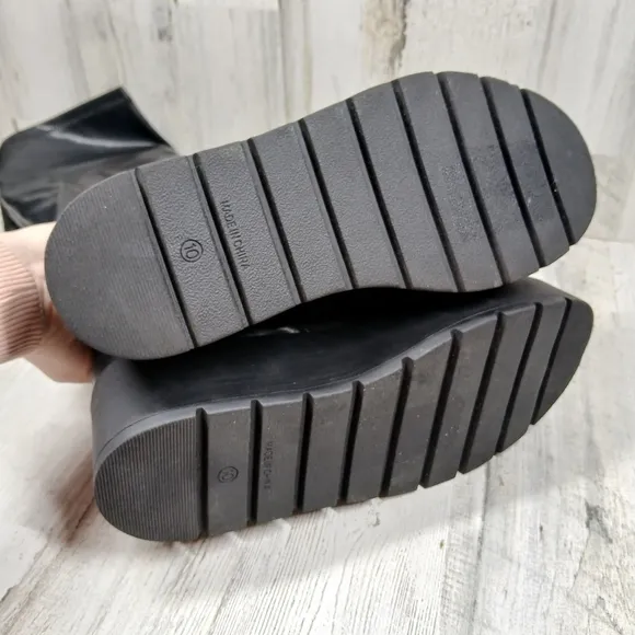 NEW Steve Madden Women's Kiam Black Platform High Boots #1430