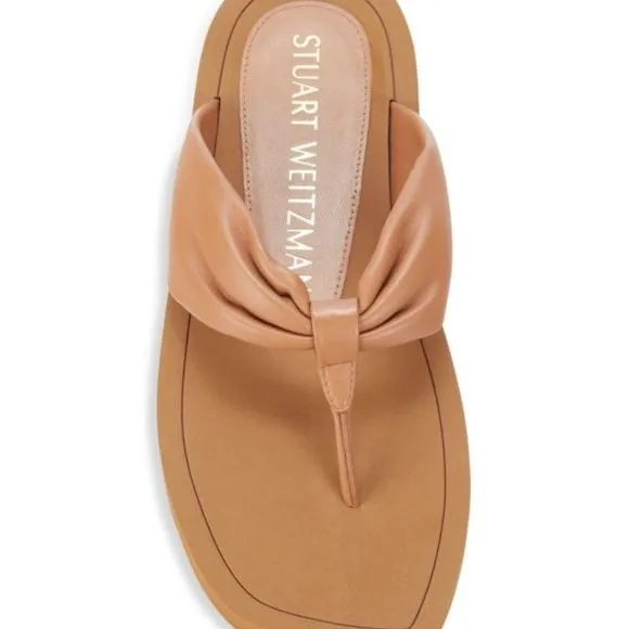 NEW Stuart Weitzman Cassie Leather Thong Sandals