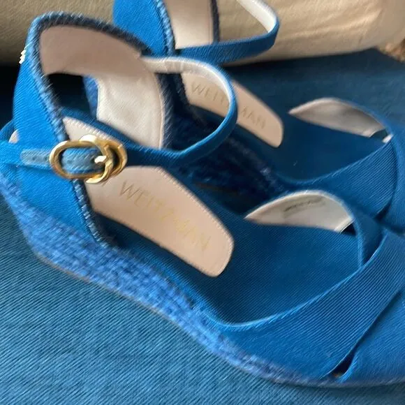 NEW Stuart Weitzman Mirela Espadrille Wedge Sandals 9
