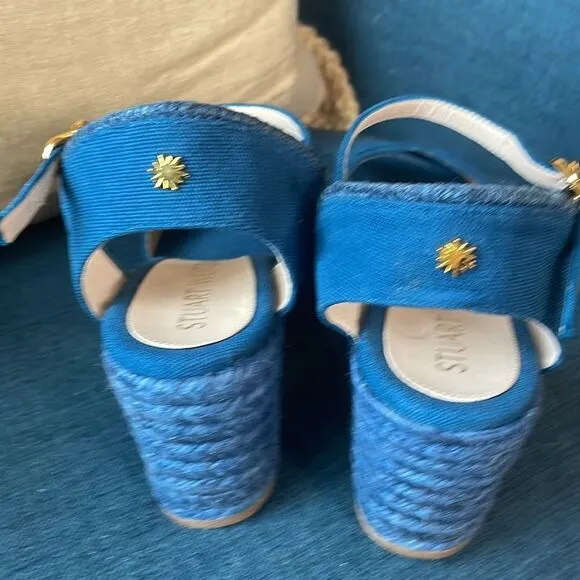 NEW Stuart Weitzman Mirela Espadrille Wedge Sandals 9