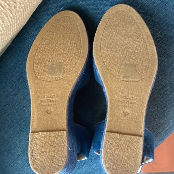 NEW Stuart Weitzman Mirela Espadrille Wedge Sandals 9