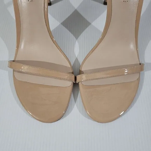 NEW Stuart Weitzman Nudistsong Heel Sandal Tan Leather 10.5