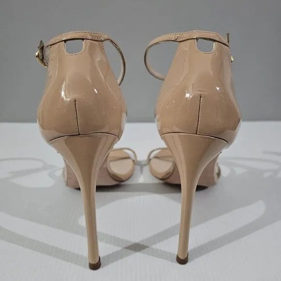 NEW Stuart Weitzman Nudistsong Heel Sandal Tan Leather 10.5