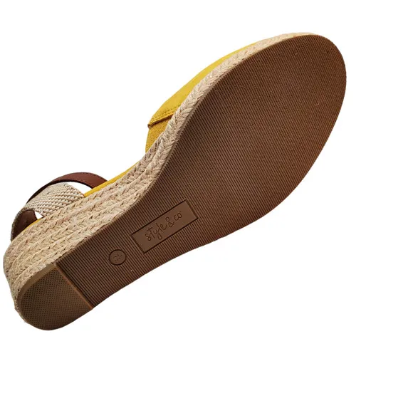 New Style &amp; Company Womens Shoes Mailena Wedge Espadrille Sandals 7.5M Y…