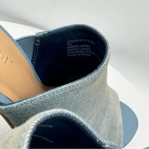 NEW THALIA SODI Cindie Stiletto Slip On Heeled Sandal Size 7 Color Blue MSRP $80