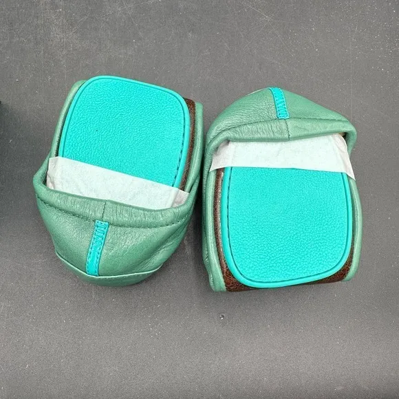 New Tieks Sz 7 Shoes Pacific Green Ballet Slipper Flats w/ Storage and Tote Bags
