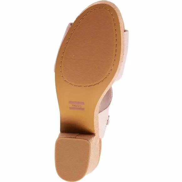 new TOMS Majorca Cork Platform Sandals GENUINE Suede 252 392