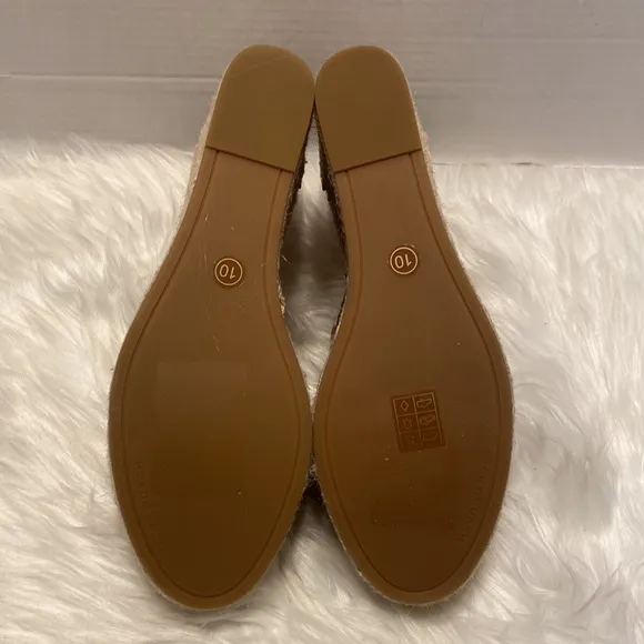 New Tory Burch Selby Snakeskin Embossed Leather Espadrille Wedge Sandals Size 10
