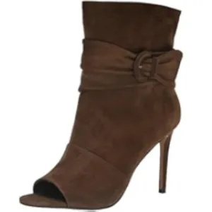 new Vince Camuto Womens ANTAYA Suede Peep Toe Ankle Booties Shoes