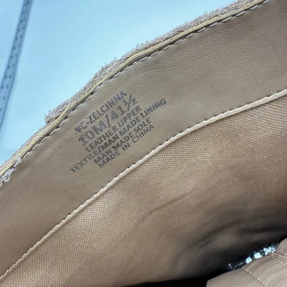 NEW Vince Camuto Zelcinna Tan Leather Water Repellent Mid Calf Boots Women's 10