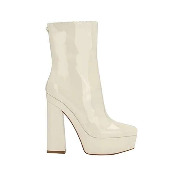 New w/o Box Guess Byra Faux Patent Leather Platform Dress Booties Size 6