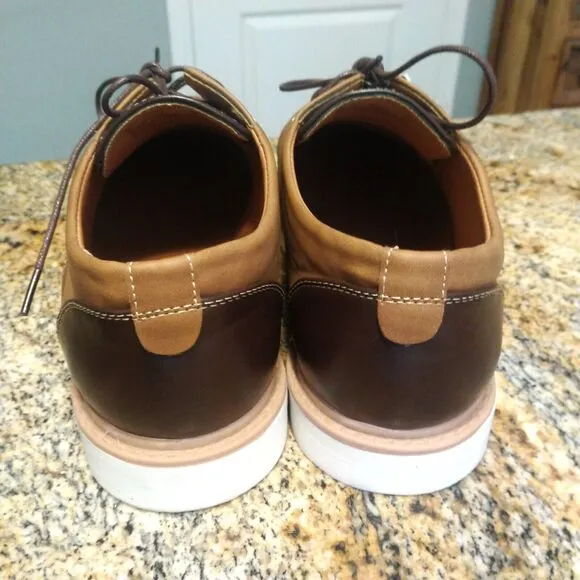 New York &amp; Company Men's Casual Lace Up Leather Shoes Brown Size 12 NWT