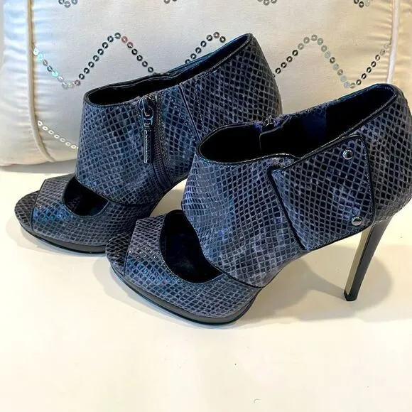 NEW Calvin Klein High Heel Platform Peep Toe Booties Size 7