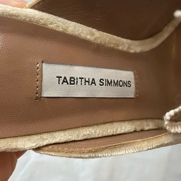 New with box Tabitha Simmons blush velvet peep toe heels size 37 6.5 AND 39 8.5