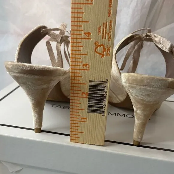 New with box Tabitha Simmons blush velvet peep toe heels size 37 6.5 AND 39 8.5