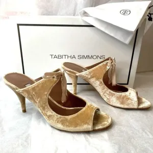 New with box Tabitha Simmons blush velvet peep toe heels size 37 6.5 AND 39 8.5