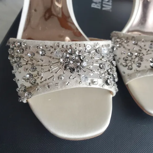 NIB* Badgley Mischka 'Blaine' Embellished Block Heel, Size 5.5