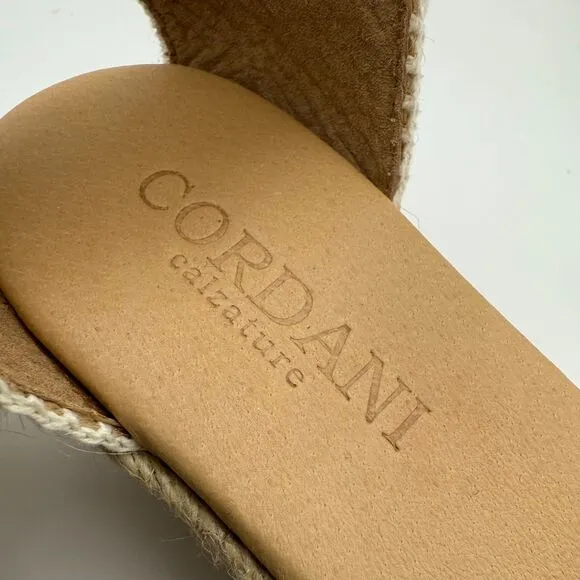 NIB Cordani Elias Braided Wedge Espadrille Suede Sandals in Berry Red Size 7.5