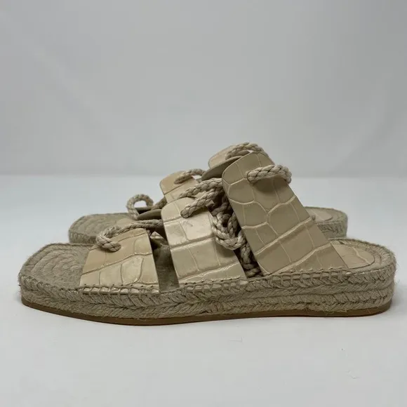 NIB Freda Salvador Lucy Espadrille Ankle Tie Sandals