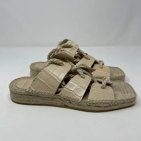 NIB Freda Salvador Lucy Espadrille Ankle Tie Sandals