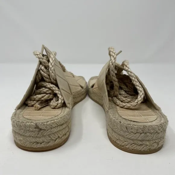 NIB Freda Salvador Lucy Espadrille Ankle Tie Sandals