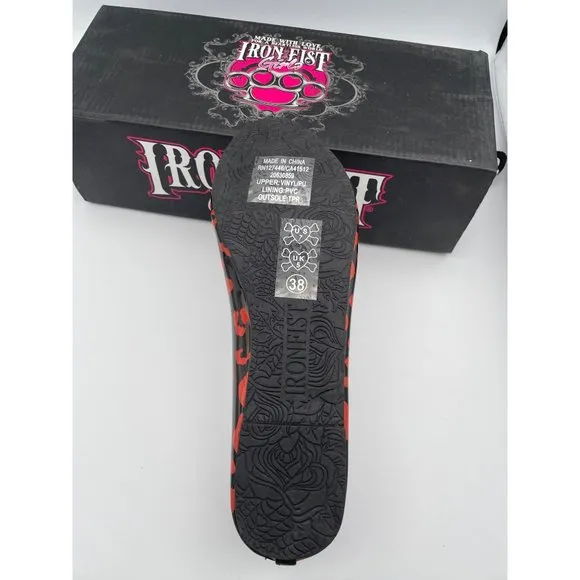 NIB Iron Fist Raw Power Peep Toe Flats Shoes size 7