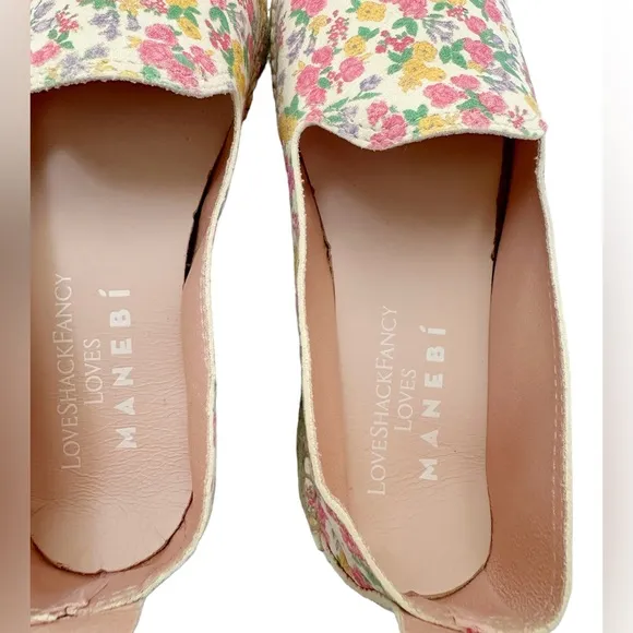 NIB Loveshackfancy x Manebi  Slipper Platform Espadrille in Fruity Punch Size 8