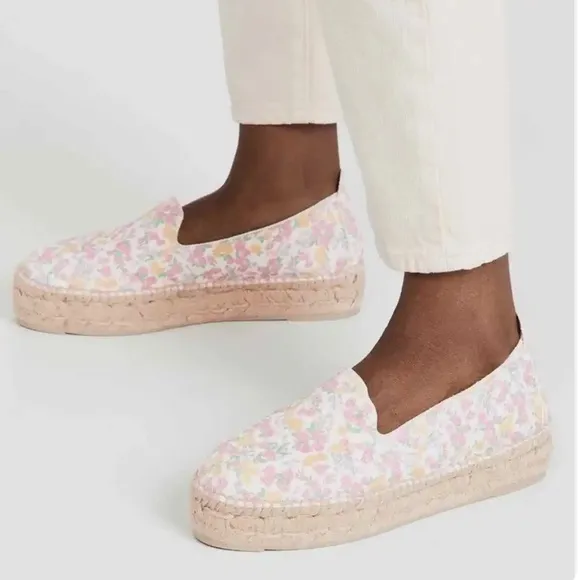 NIB Loveshackfancy x Manebi  Slipper Platform Espadrille in Fruity Punch Size 8