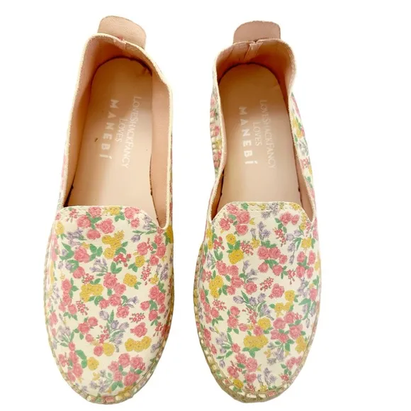 NIB Loveshackfancy x Manebi  Slipper Platform Espadrille in Fruity Punch Size 8