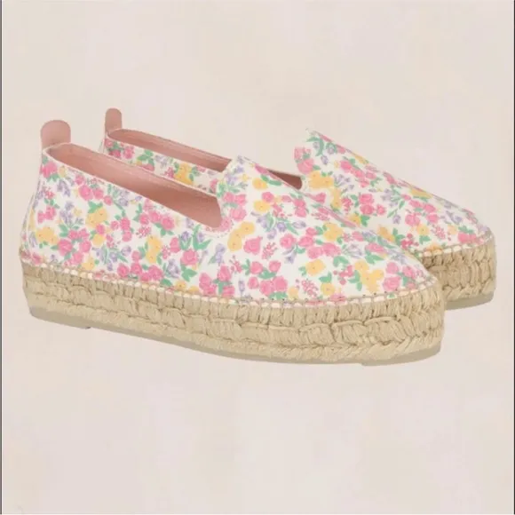 NIB Loveshackfancy x Manebi  Slipper Platform Espadrille in Fruity Punch Size 8