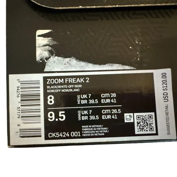 NIB Nike Zoom Freak 2 shoes