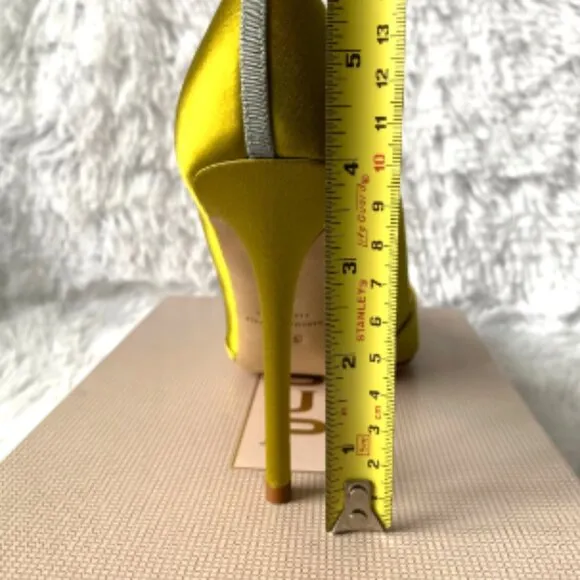 NIB SJP by Sarah Jessica Parker Rampling Satin Pumps Rish Gold EU 38.5 US8 100mm