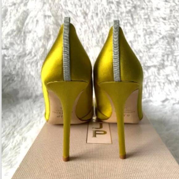 NIB SJP by Sarah Jessica Parker Rampling Satin Pumps Rish Gold EU 38.5 US8 100mm