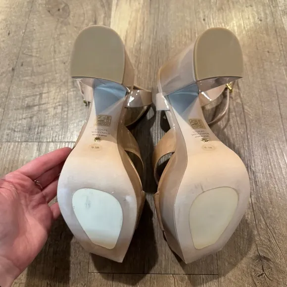NIB STUART WEITZMAN Miami Patent Leather Platform Sandals